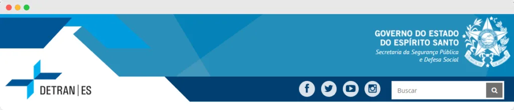 Captura de tela do site Detran.