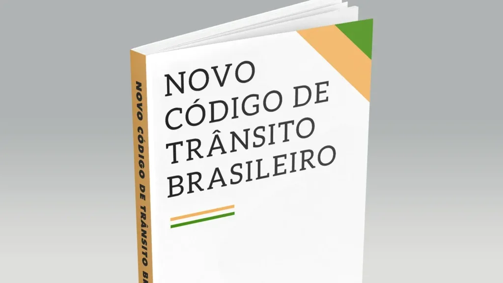Mockupe do código de trânsito brasileiro, onde consta a legislação sobre o período de permissão.